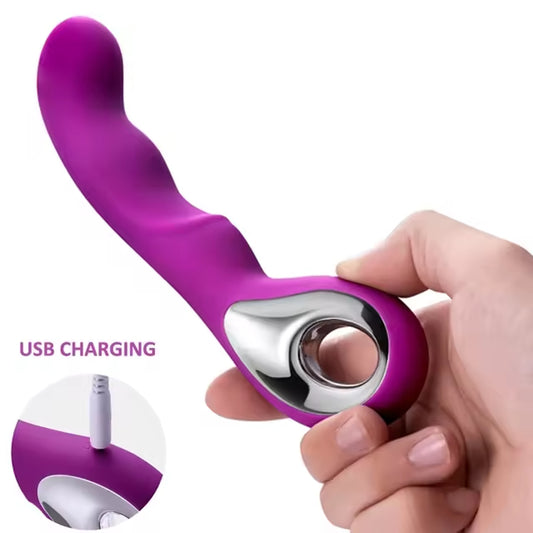 USB rechargeable handheld finger vibrator massager 10 speeds mode sex toy dildo for women