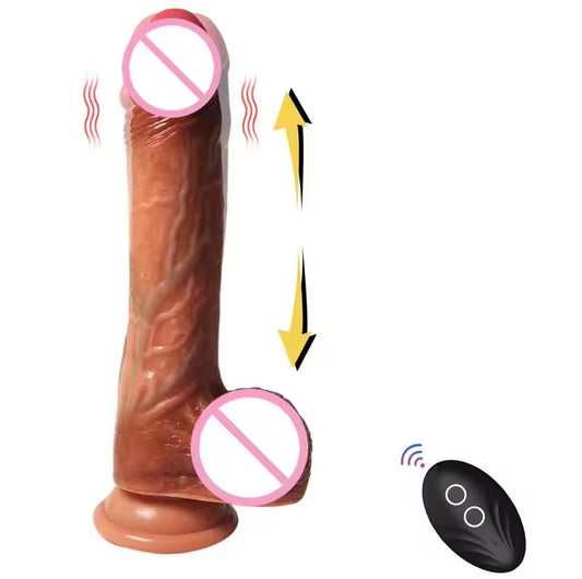 Remote Thrusting 8.6 inches Lifelike silicone dildo artificial penis Vibrator sex toys for woman