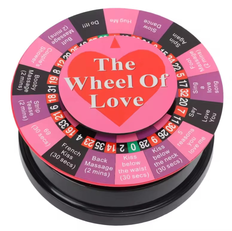 Wheel Love Game for Fun Turntable Sex toys Couples with 17 Ways for Portable Party Game Lovers Gift