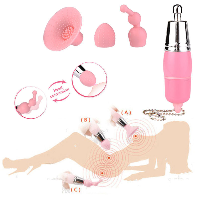 Mini AV Female Masturbation Devices Cute Travel Small Three Head Secret Electric Massage Vibrator sex toy for women girl