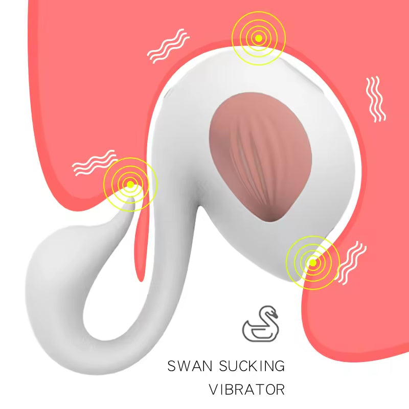 New Little Swan Dual function Suction pussy Clitoris Sucking Vibrator Vaginal Nipple Clit Sex Toys For Women