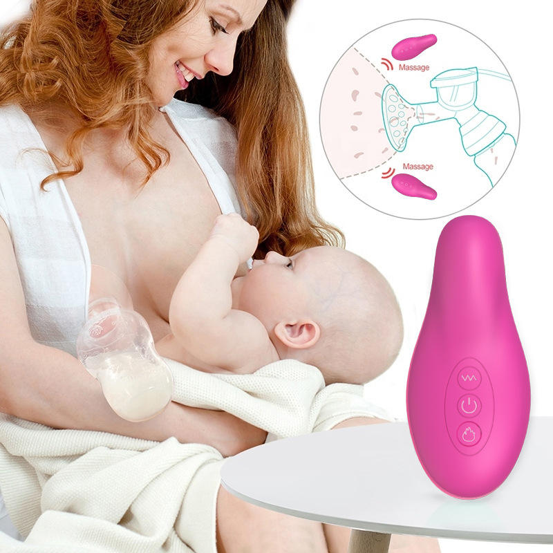 Lactation Massager Full Silicone Waterproof Breast Massager With Heating Improve Flow vibrator sex toys for woman