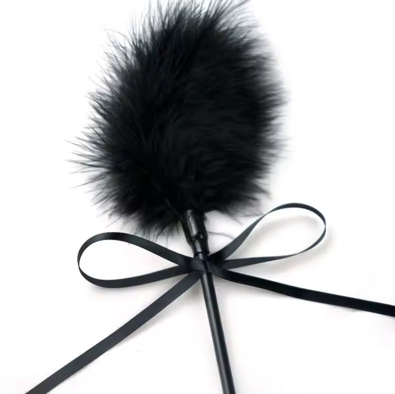 BDSM Feather Tickled Whip Erotic Punish Fetish Leather Paddle Play Flogger Sex Toys For Couple Woman