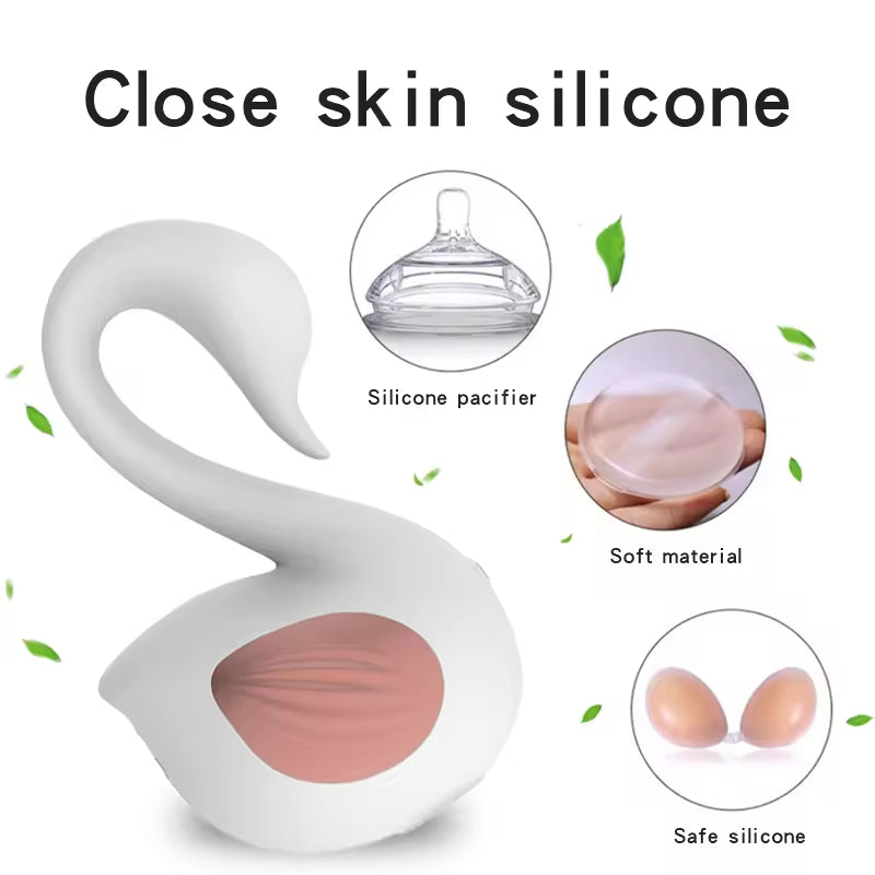 New Little Swan Dual function Suction pussy Clitoris Sucking Vibrator Vaginal Nipple Clit Sex Toys For Women