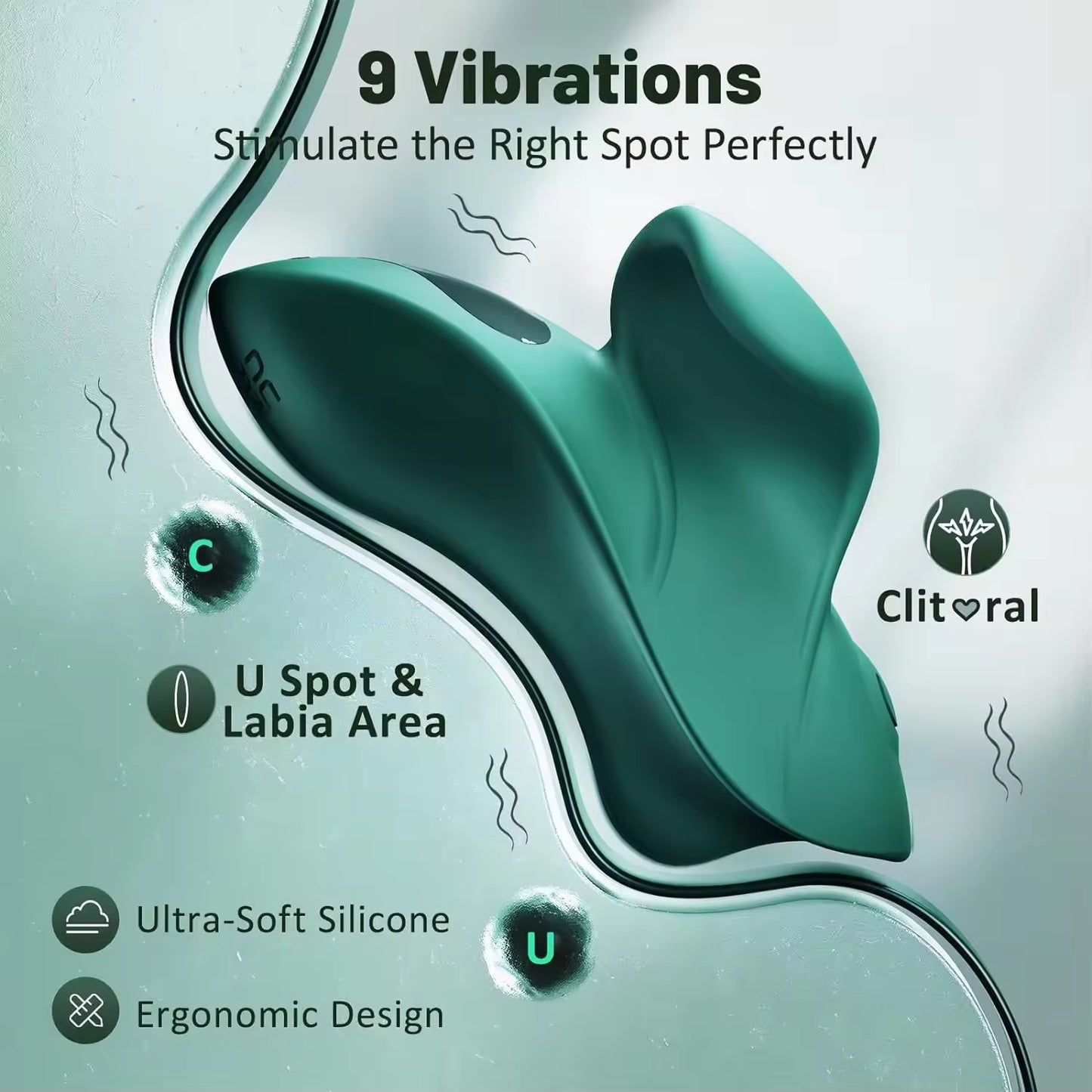 Fingers Held 9 Vibration modes G Spot Vibrators Female clitoris Nipples stimulator Sex toys For Woman