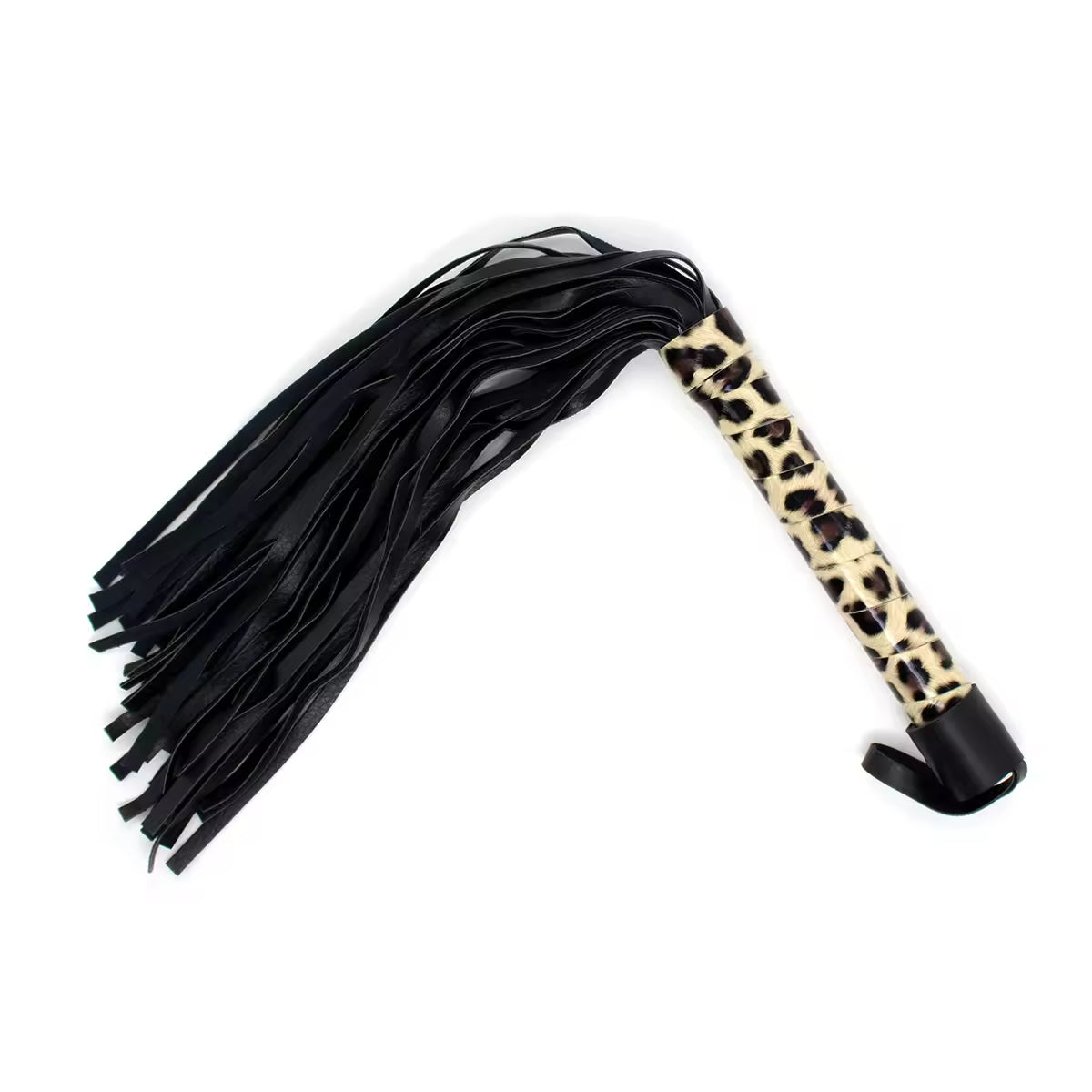 Leopard Print Sex Toys For Woman PU Leather BDSM Bondage Set Handcuffs Ankle Cuff Whip Rope Blindfold