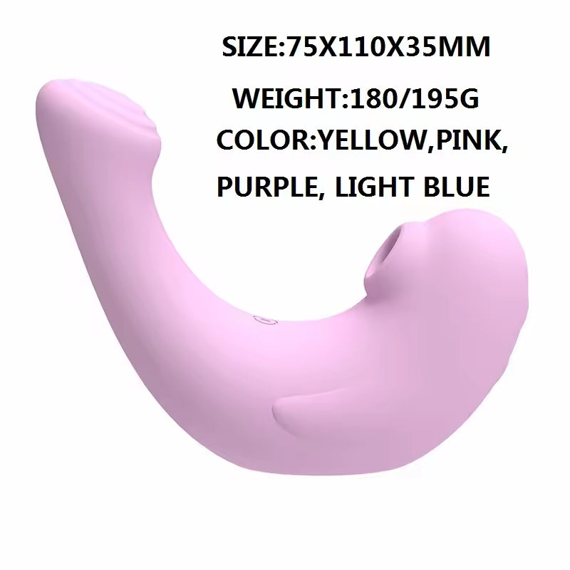 2 in 1 Double Head sucking vibrators clitoris stimulation waterproof massager Sex toys for woman