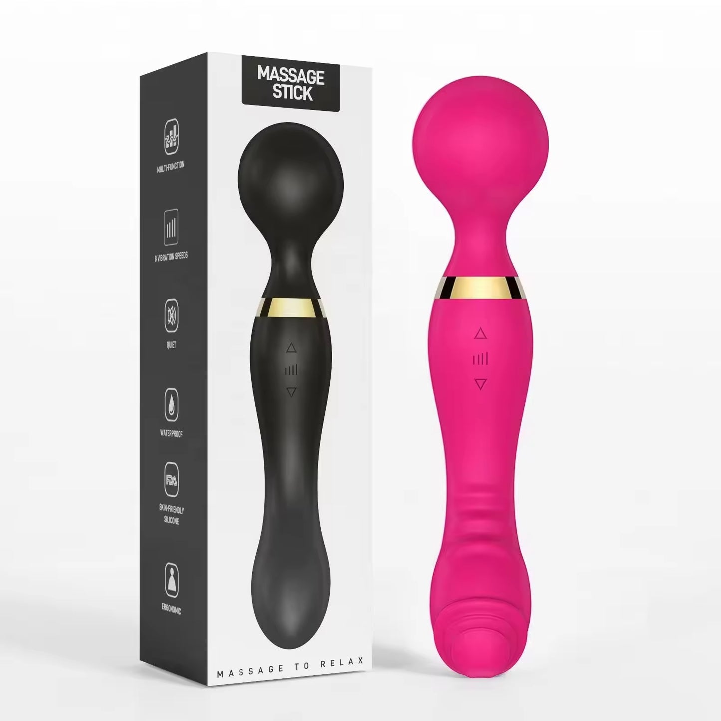 Good Price Silicone Double head AV Wand Massager G Spot dildo vibrators sex toys for woman